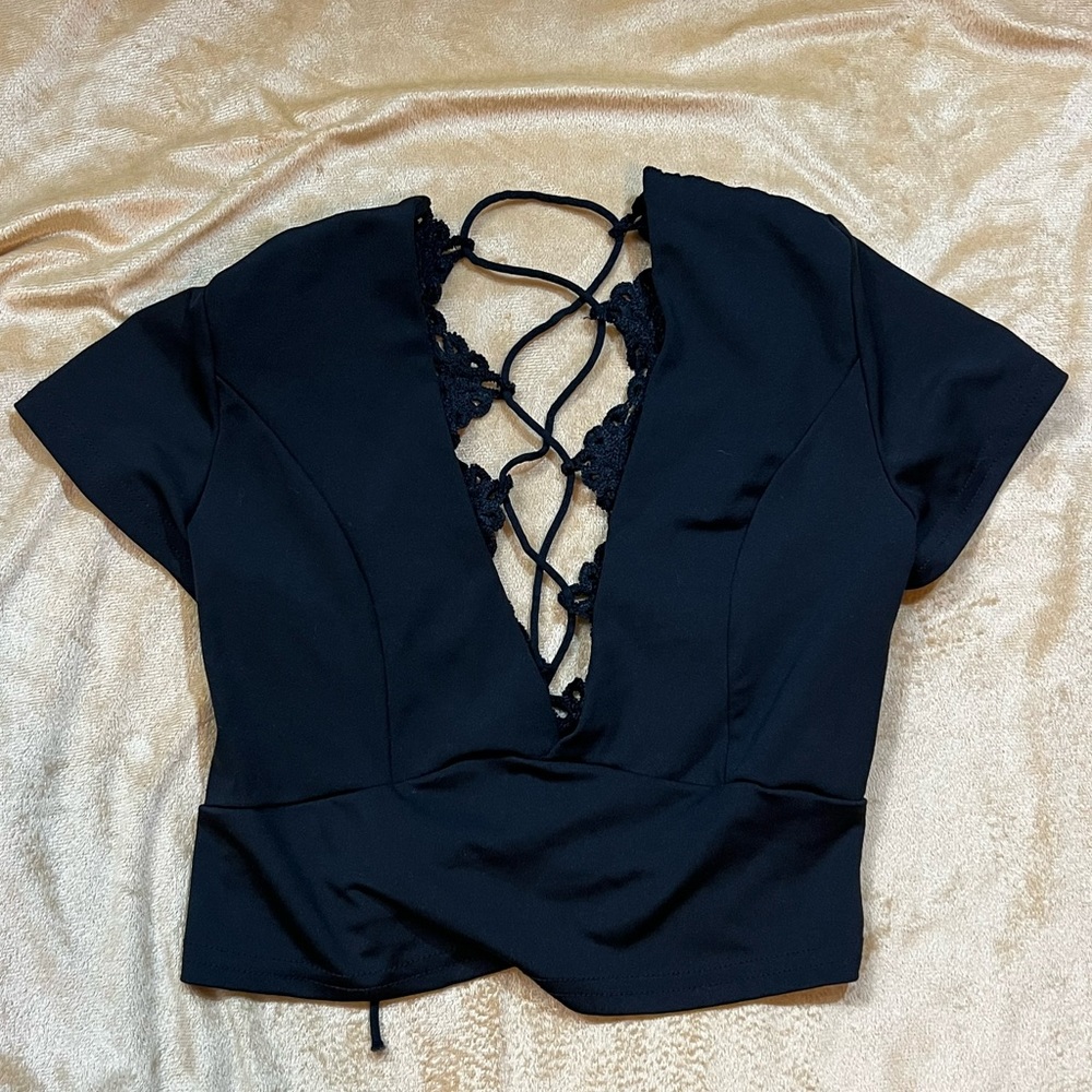Sexy Lace-up Crop Top